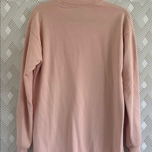 Womens Adidas Pink Crew Neck Casual Sweater Dress - Picture 2 of 4